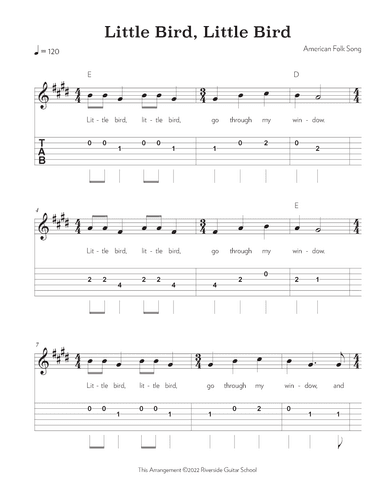 Little Bird, Little Bird (arr. Riverside Guitar School)