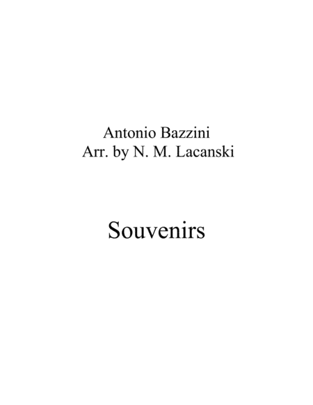 Souvenirs (arr. Nick Lacanski)