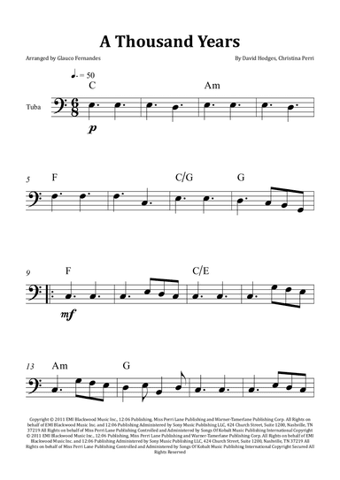 A Thousand Years (arr. Glauco Fernandes)