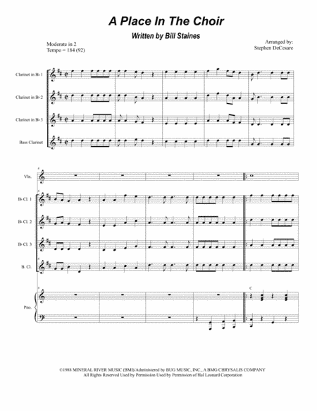 A Place In The Choir (arr. Stephen DeCesare)
