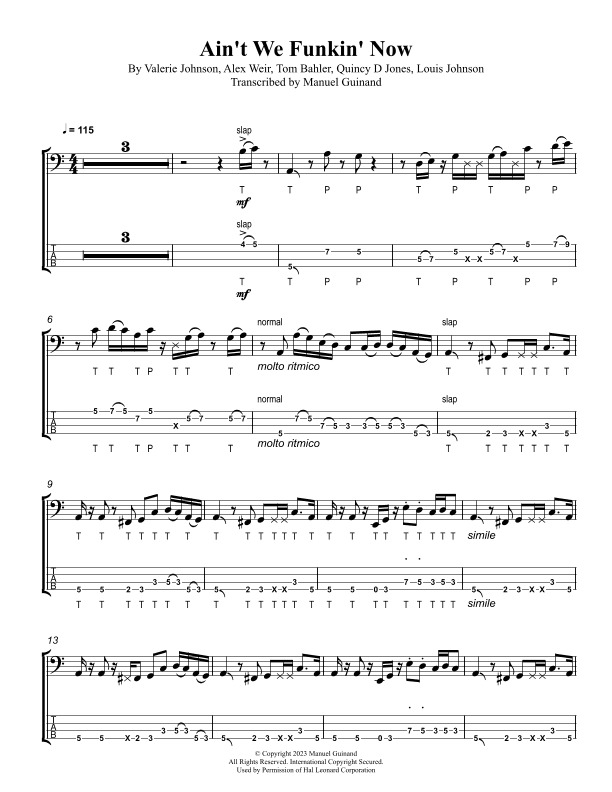 Ain't We Funkin Now (arr. Manuel Guinand)