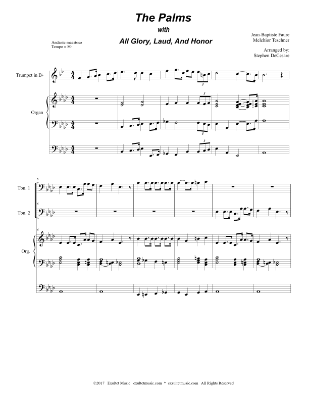 The Palms (with "All Glory, Laud, and Honor") (Trombone Duet) (arr. Stephen DeCesare)