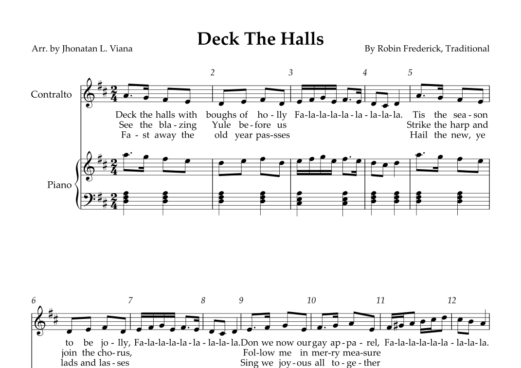 Deck The Halls (arr. Jhonatan Lucio Viana)