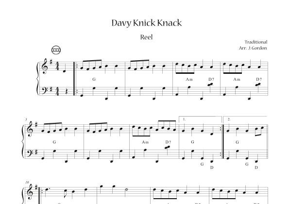 Davy Knick Knack (arr. Julia Gordon)
