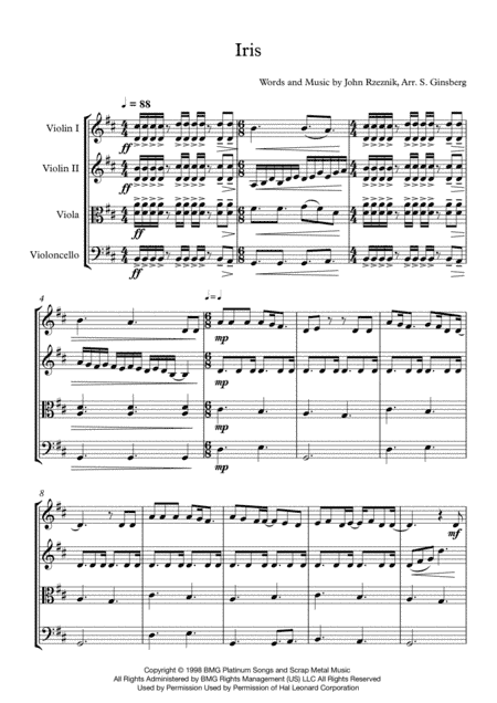 Iris (arr. Samara Ginsberg)