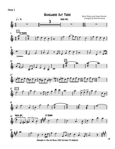 Somewhere Out There (arr. De Souza et Music LLP)