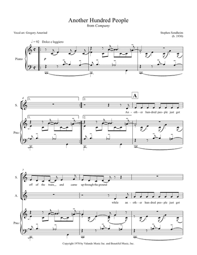 Another Hundred People (arr. Gregory Amerind)