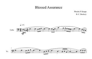 Blessed Assurance (Cello Solo) (arr. B. C. Dockery)