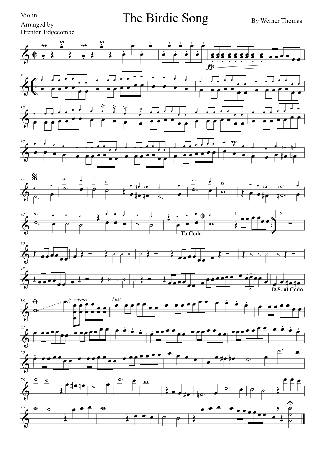 The Birdie Song (arr. Adelaide String Duo)