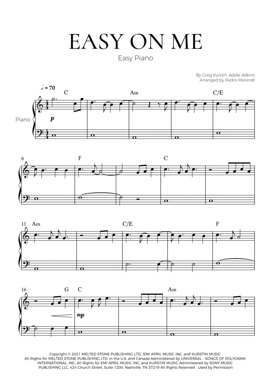 Easy On Me (arr. Pedro Merendi)