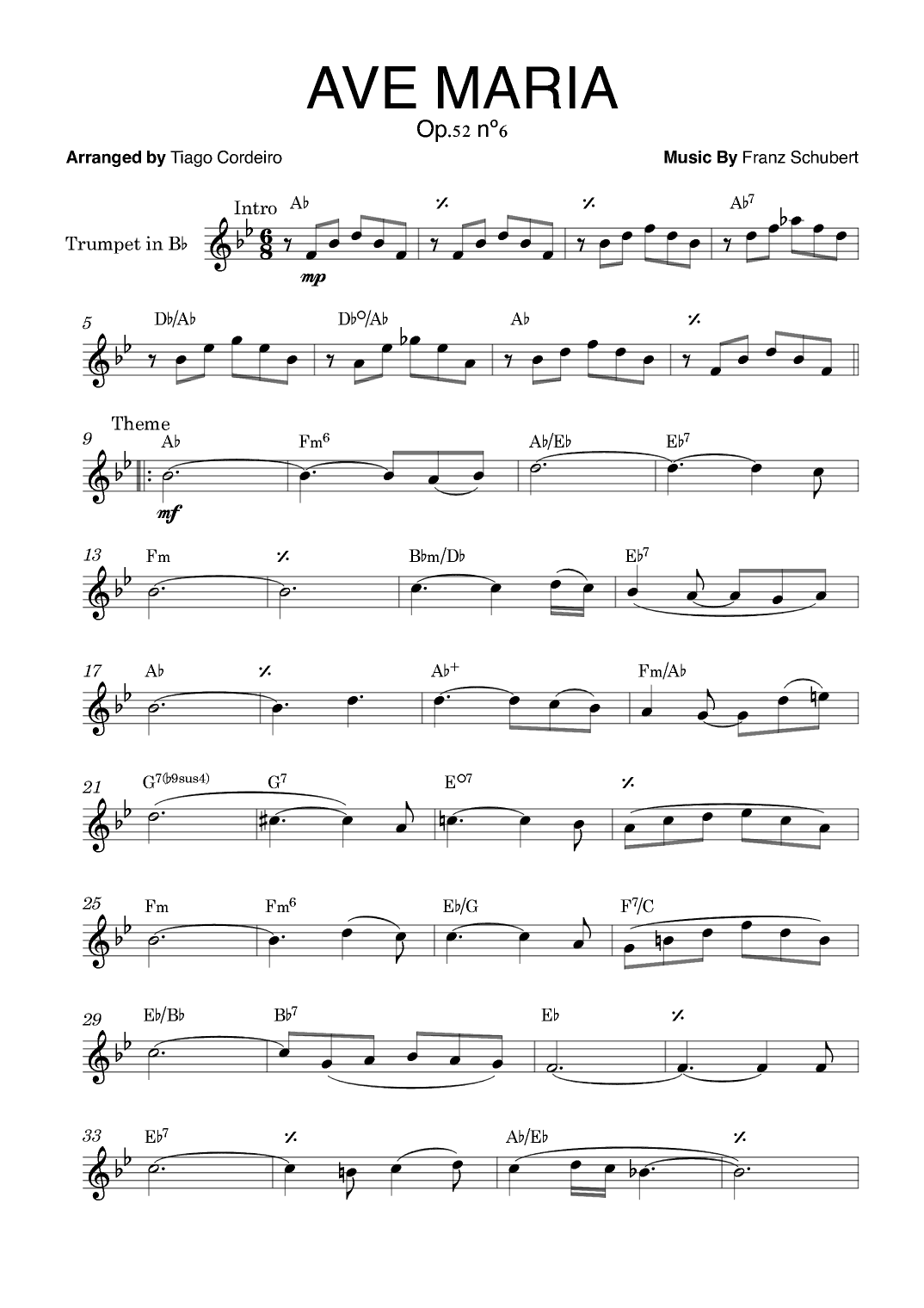 Ave Maria Op.52 nº6 (arr. Tiago Cordeiro)