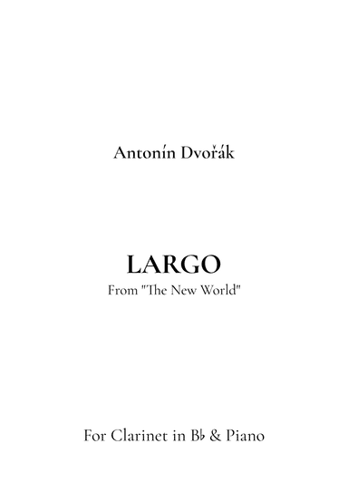 Largo, From Symphony No. 9 "The New World" (arr. Jireh J.)