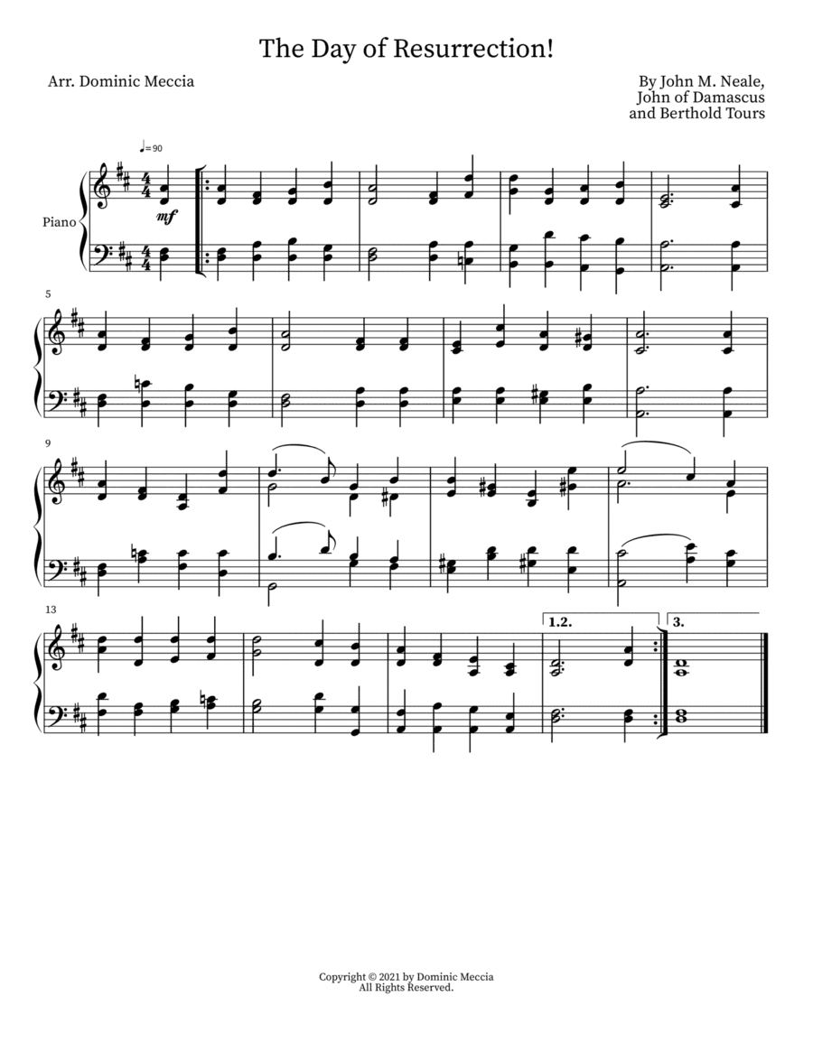 The Day of Resurrection! (arr. Dominic Meccia)