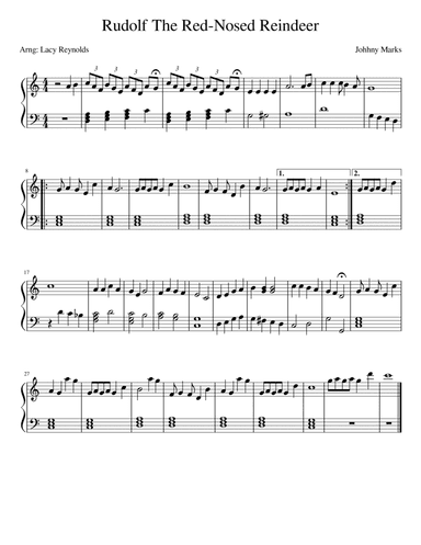 Rudolph The Red-nosed Reindeer (arr. Lacy Reynolds)
