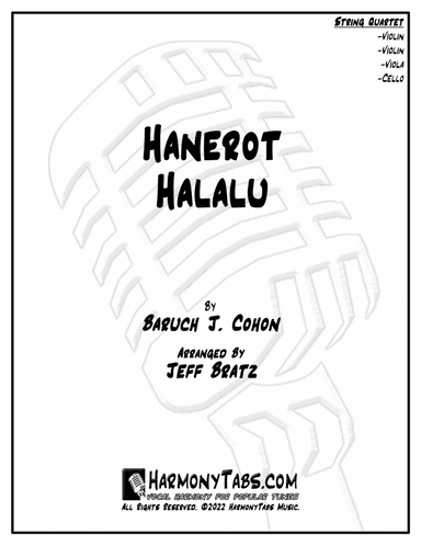 Hanerot Halalu (String Quartet) (arr. Jeff Bratz)