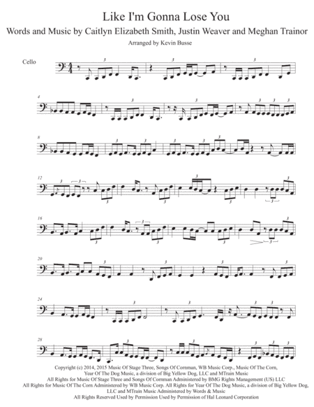 Like I'm Gonna Lose You (arr. Kevin Busse)
