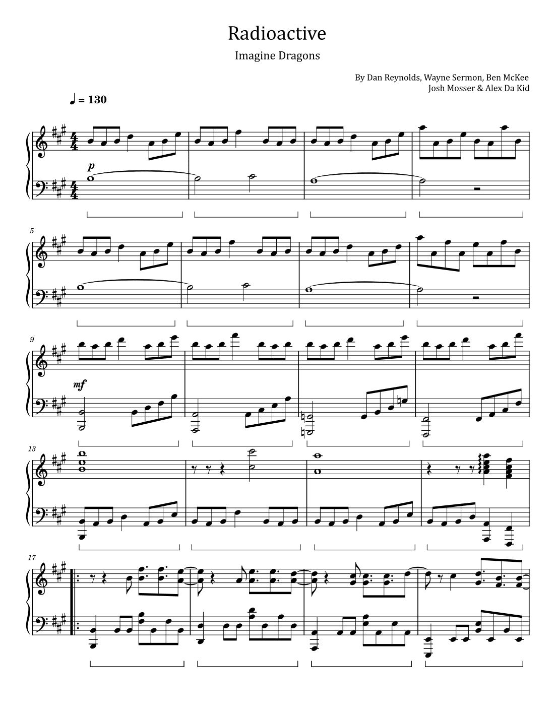 Radioactive (arr. poon)