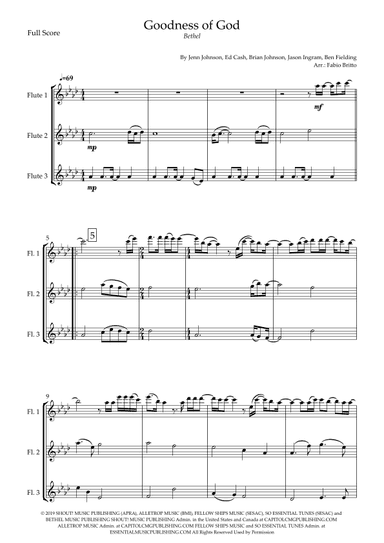 Goodness Of God (arr. Fabio Britto)