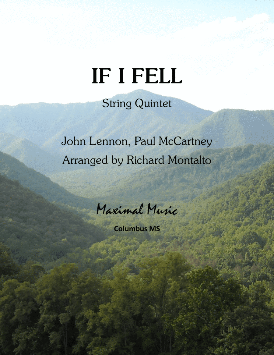 If I Fell (arr. Richard Montalto)