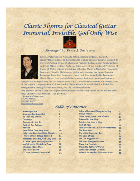 Immortal, Invisible, God Only Wise (arr. Bruce J. Patterson)