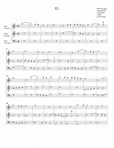 Instrumental trio no.52 (no title) (arrangement for 3 recorders) (arr. Gil Garty)