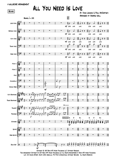 All You Need Is Love (arr. Andrew Will)