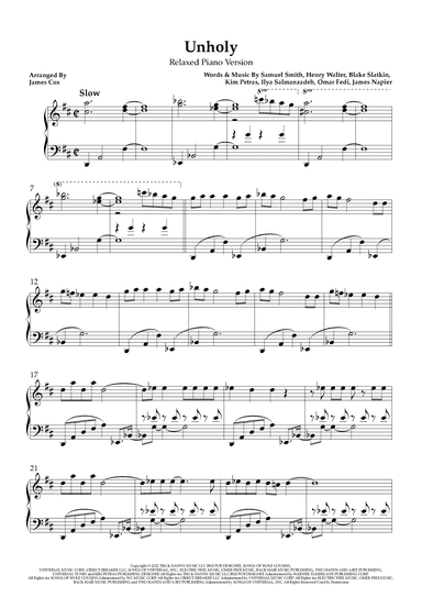 Unholy (arr. James Cox)
