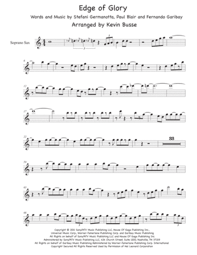 The Edge Of Glory (arr. Kevin Busse)