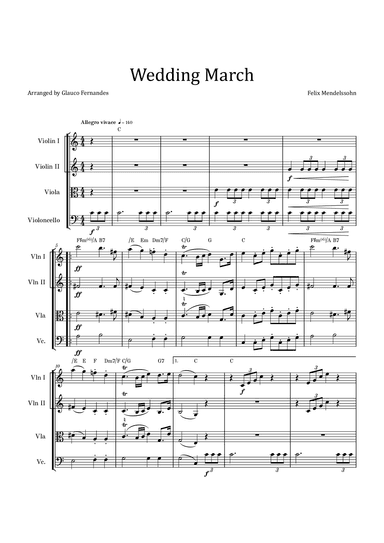 Wedding March (arr. Glauco Fernandes)