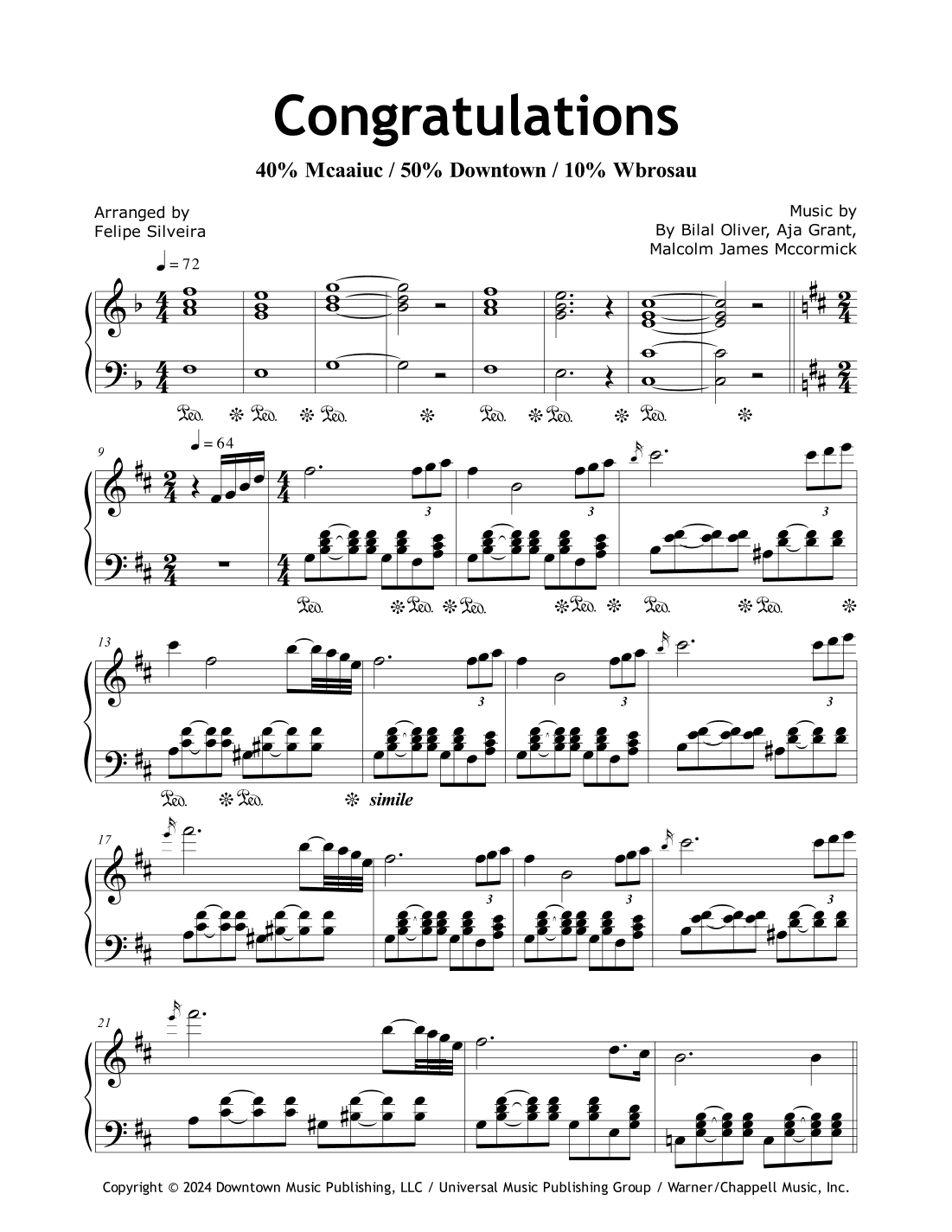Congratulations (arr. Felipe Silveira)