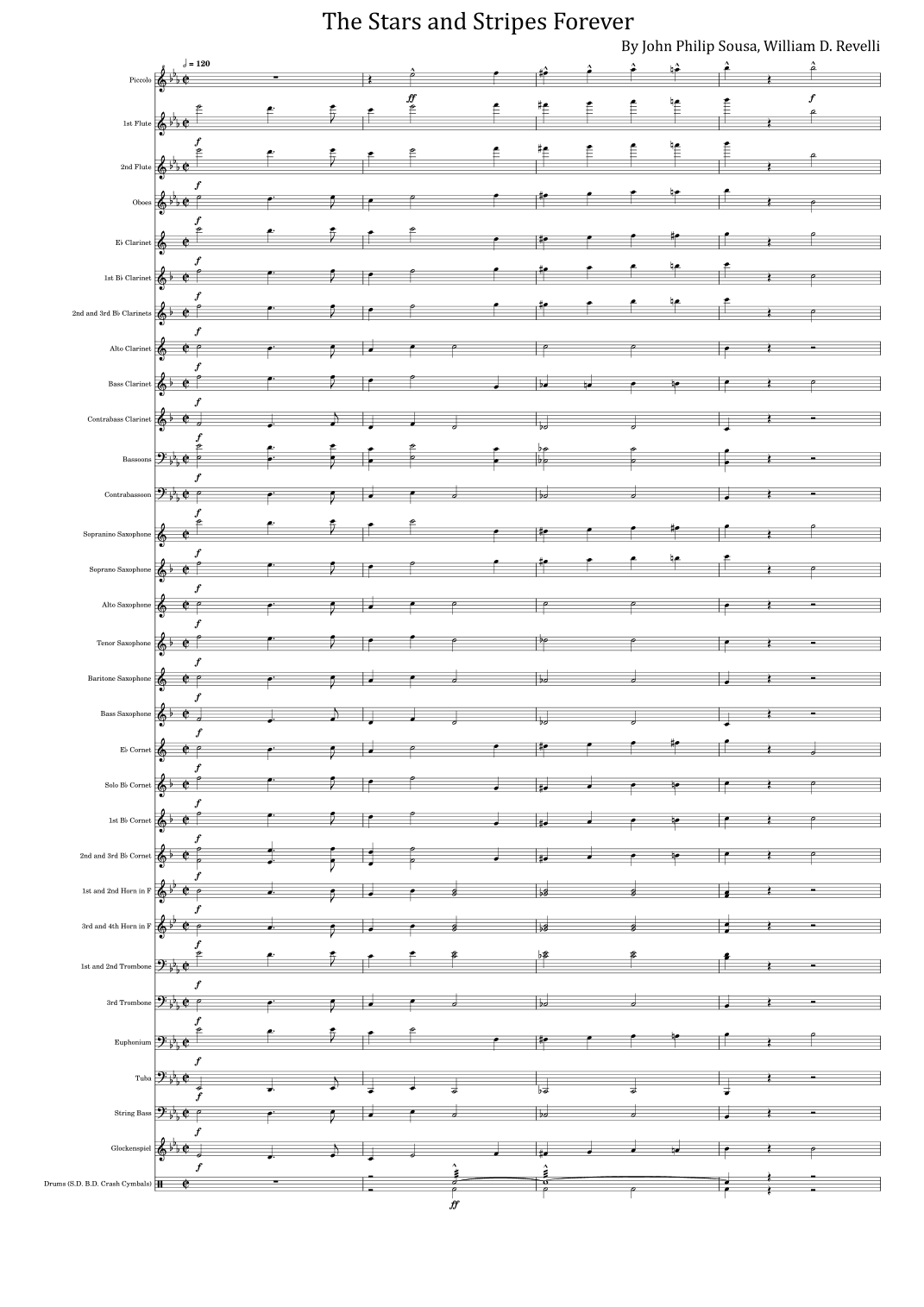 Stars And Stripes Forever (arr. poon)