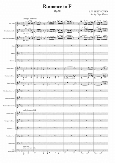 Romance in F for Soloist and Concert Band (arr. Diego Marani)