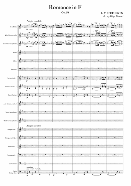 Romance in F for Soloist and Concert Band (arr. Diego Marani)