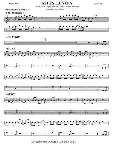 Asi Es La Vida (arr. Jorge Juárez)