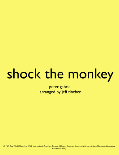 Shock The Monkey (arr. Jeff Tincher)