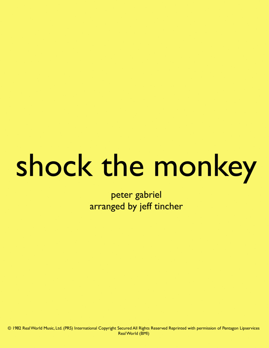Shock The Monkey (arr. Jeff Tincher)