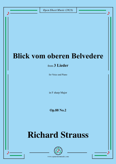 Richard Strauss-Blick vom oberen Belvedere,in F sharp Major (arr. OSM Press)