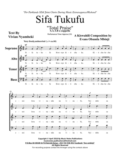 Sifa Tukufu "Total Praise"