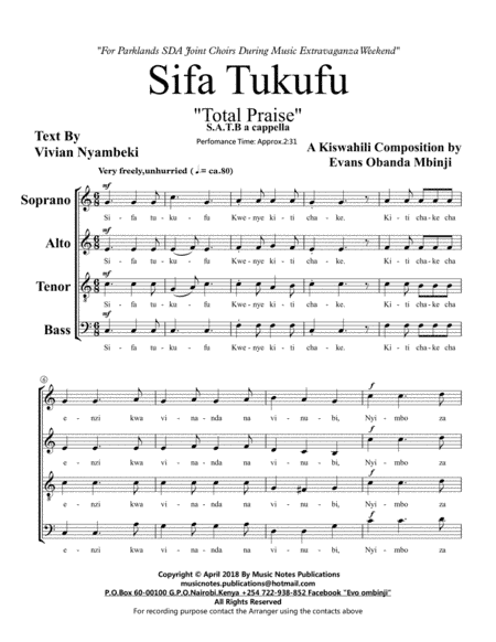 Sifa Tukufu "Total Praise"