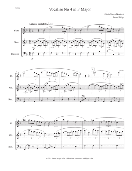 Voaise No. 4 in F Major (arr. James Bicigo)