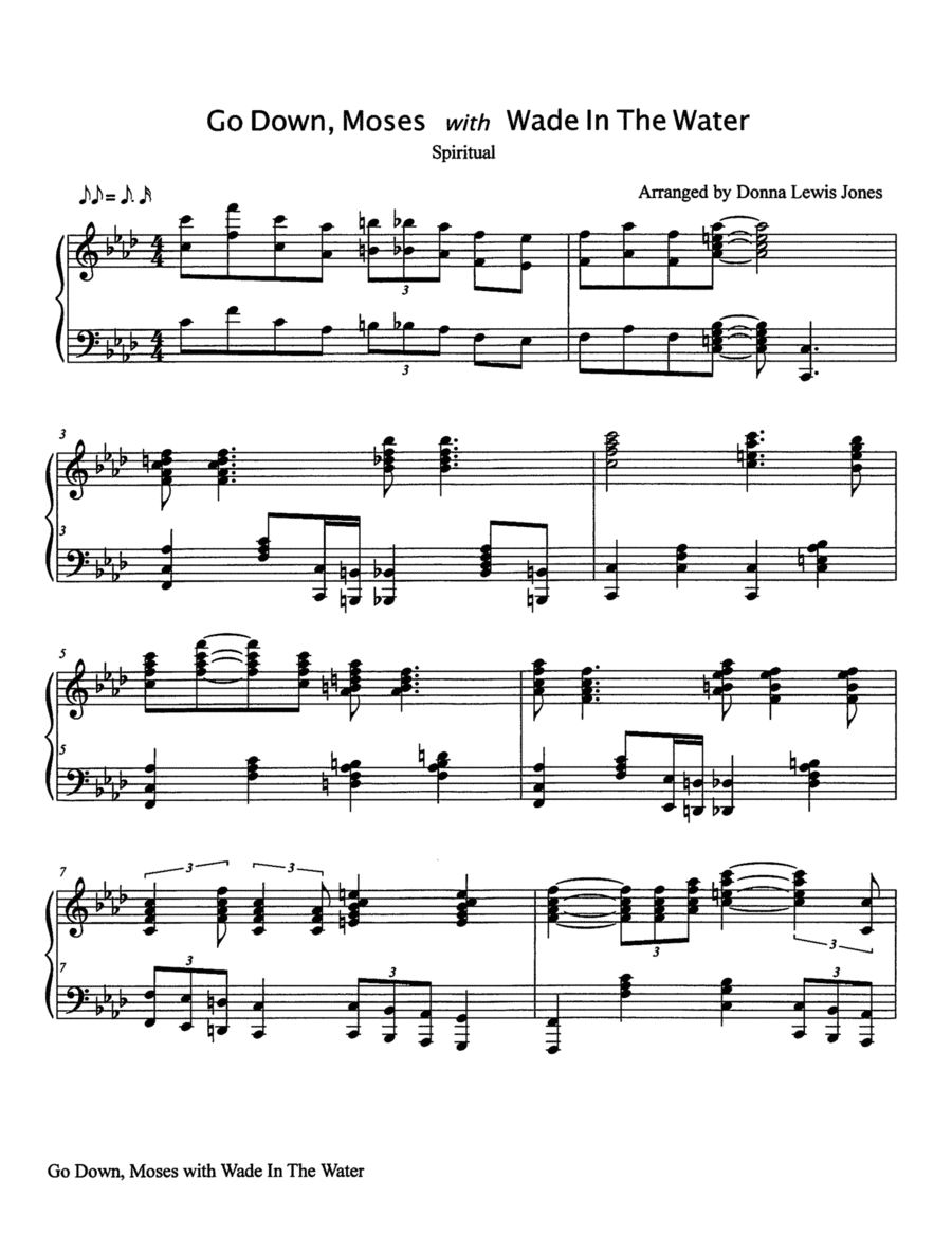 Go Down, Moses with Wade In The Water (arr. Donna Lewis Jones)