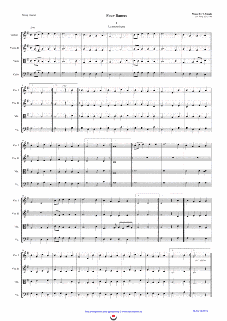 La Mourisque, Pavane, Saltarello, Rondo (SUSATO) (arr. Josef STASTNY)