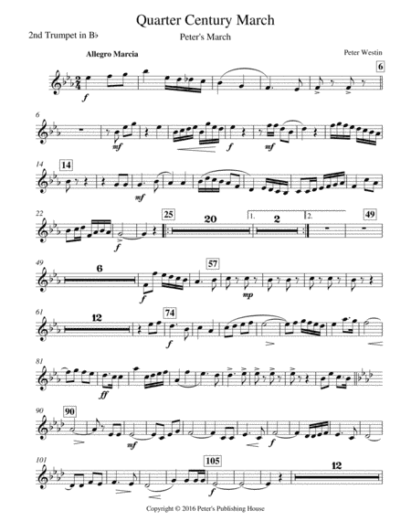 Quarter Century March 2nd Trumpet in Bb