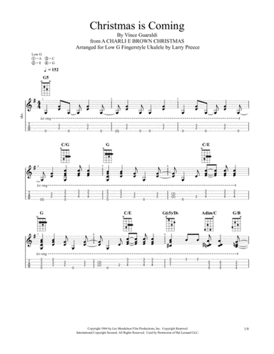 Christmas Is Coming  from A CHARLIE BROWN CHRISTMAS (arr. Larry Preece)