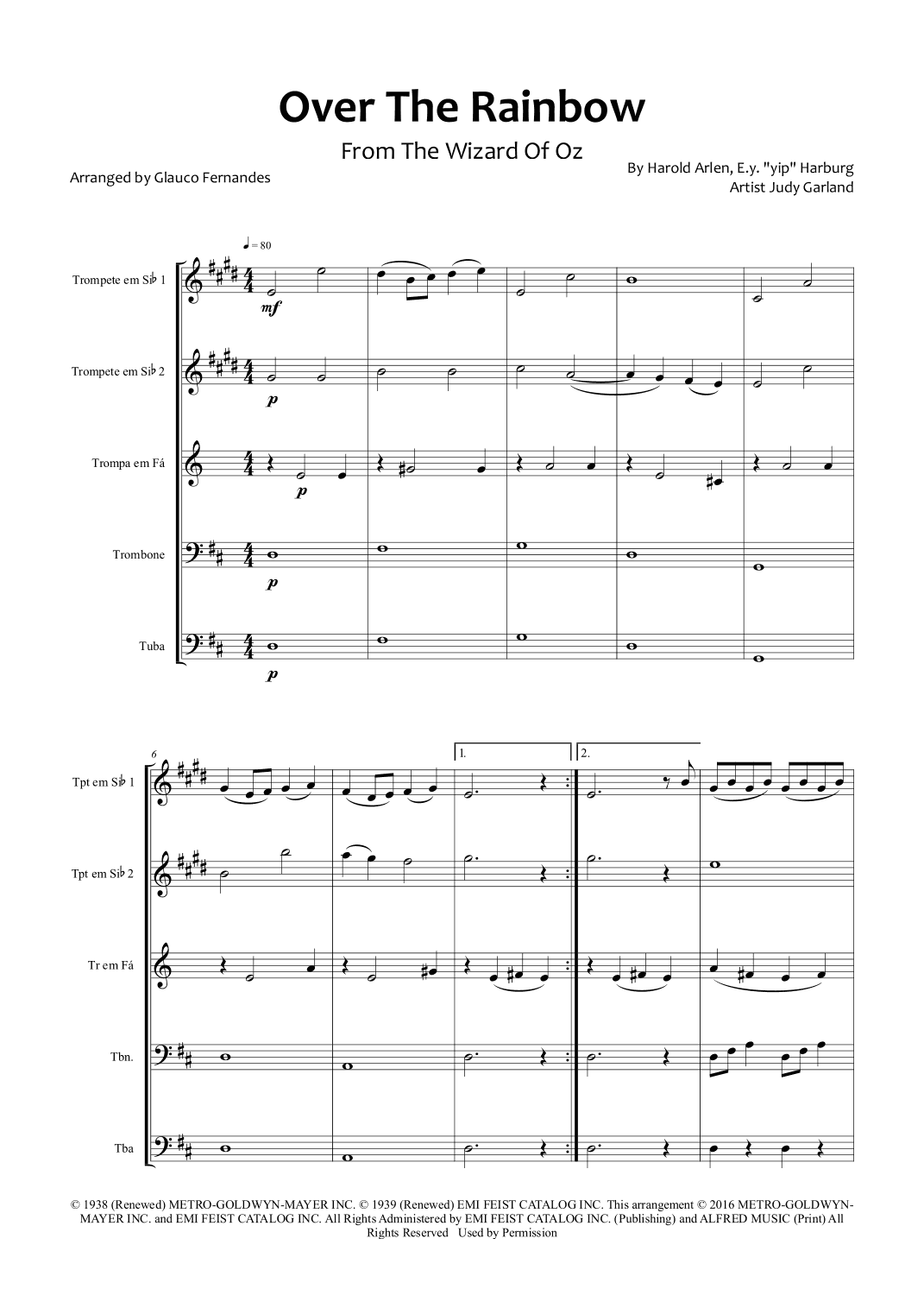 Over The Rainbow (arr. Glauco Fernandes)