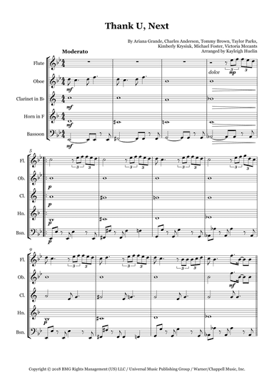 Thank U, Next (arr. Kayleigh Huelin)