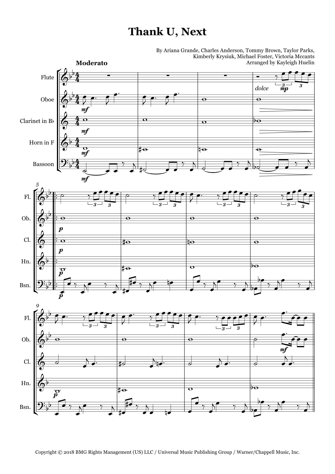 Thank U, Next (arr. Kayleigh Huelin)
