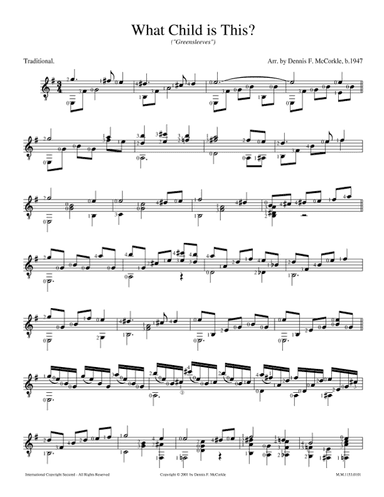 What Child is This? (Greensleeves) (arr. Dennis McCorkle)