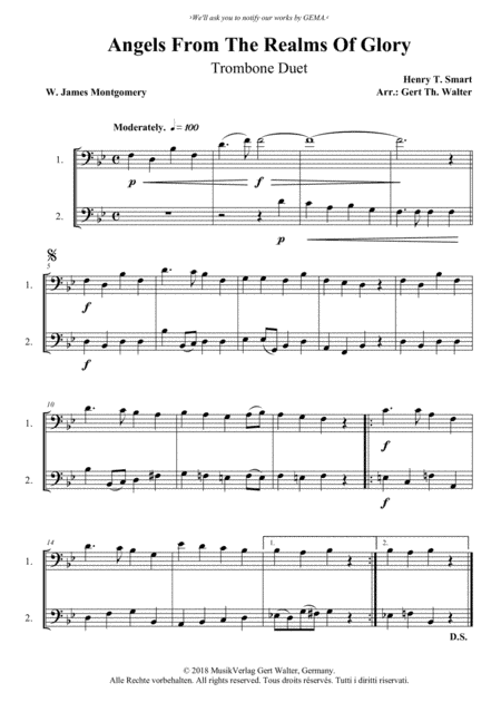 Angels From The Realms Of Glory (arr. Gert Th. Walter)