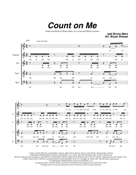 Count On Me (arr. Bryan Sharpe)